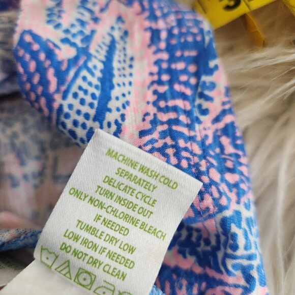 Lilly Pulitzer Kaia Knit Tunic Top Size XS Boca Blue Sea What I Sea - Picture 12 of 15